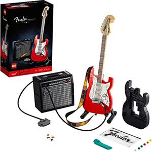 LEGO Ideas Fender Stratocaster, Chitarra Elettrica Fai da Te da Costruire, Idea Regalo Uomo o Donna Fan della Musica, Kit Modellismo per Adulti con Amplificatore Princeton Reverb 65 e Accessori 21329