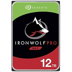Seagate IronWolf Pro, 12TB, Hard Disk SATA da 6GBit/s, HDD, CMR 3,5 7.200 RPM, Cache da 128 MB per NAS con Sistema RAID, 3 anni Rescue Services (ST12000NE0008)