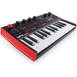 AKAI Professional MPK Mini Play MK3 - Tastiera MIDI Controller USB con Casse e Suoni Interni, Tastiera Dinamica, Pad MPC e Suite Software