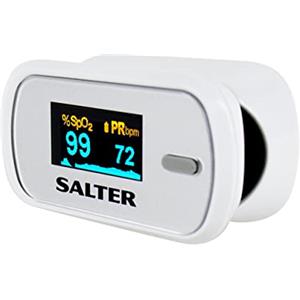Salter PX-100-EU, Oxywatch, Pulsossimetro da dito, Pediatrico Saturimetro Professionale da dito Certificato, Misurazione Rapida, Leggero e Compatto, Spegnimento Automatico