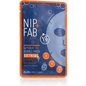 NIP & FAB Nip+Fab Glycolic Acid Fix Extreme, Bubble Mask, 2% Glycolic Acid, Hyaluronic Acid, Charcoal, Exfoliating Mask, 23 g