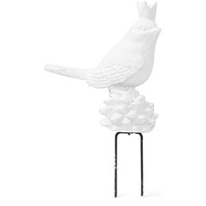 Riffelmacher & Weinberger Riffelmacher 16085 - Uccello decorativo, dimensioni 6 x 3 x 10 cm, in poliresina, con spina, decorazione, ghirlanda, composizioni natalizie, inverno, Avvento