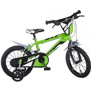 Dino Bikes Kinderfahrrad, Bicicletta da Bambino, 16, Colore: Verde, 16 inch