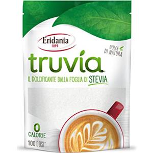 Eridania, Linea Truvía®, Dolcificante Naturale Estratto dalle Foglie di Stevia, Ottimo Sostituto allo Zucchero Bianco, con 0 Calorie, Ideale per Dolci, Caffè, Tisane, Bevande, Doypack da 150 gr,