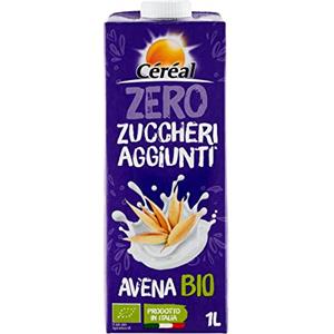 Céréal Avena Drink Bio Bevanda Vegetale senza Lattosio, senza Zuccheri Aggiunti, Agricoltura Biologica Italiana, 1 Lt