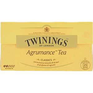 Twinings, Agrumance Tea, Tè Nero Aromatizzato agli Agrumi, Sapore Fresco e Appagante, Infusi e Tisane, 1 Confezione da 25 Filtri