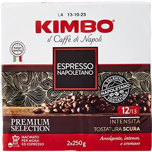 Kimbo Caffè Macinato Espresso Napoletano - Confezione da 2 x 250 gr