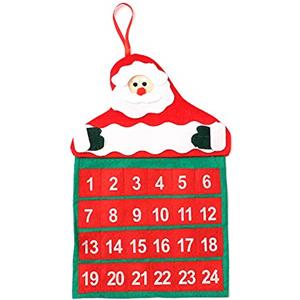 thematys Calendario dell'Avvento da riempire e Appendere, Bellissimo Calendario di Natale Fai da Te con Numeri per Uomini, Donne e Bambini