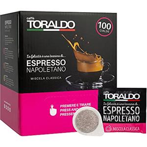 Caffè Toraldo- Cialde Ese 44mm per macchina caffe a cialda Miscela Classica Box da 100 Cialde da 7g macinato fresco