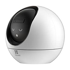 EZVIZ C6 Telecamera Wi-Fi Interno 2K+ Videocamera Sorveglianza Interno Pan/Tilt/Zoom, Rotazione a 360°, Visione Notturna, Rilevamento di persone e Animali Domestici, Audio Bi-direzionale