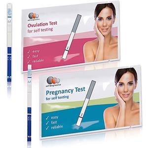 Self-Diagnostics SD-One Step Test di ovulazione 50 test a striscia + Test di gravidanza 15 test a striscia