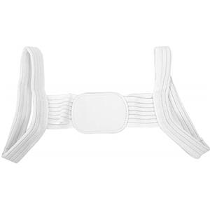 Uxsiya Correttore posturale portatile per la parte superiore della schiena resistente per uso domestico(L-white)