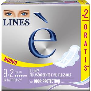 Lines è Lungo con Ali Assorbenti 11 pezzi