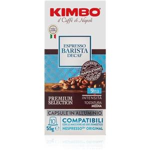 Kimbo Capsule Decaf in Alluminio, Compatibili Nespresso® Original - 10 Astucci da 10 Capsule (Totale 100 Capsule)