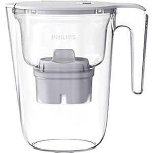Philips Water Philips - Micro X-Clean Caraffa filtro acqua a flusso rapido, 2,6 litri,Timer elettronico, colore: Bianco