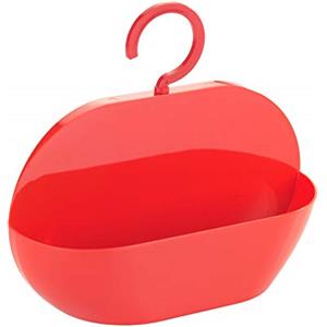 Wenko Candy - Cestino per doccia, in plastica, 26 x 9 x 23 cm, Plastica, rosso, 26.0x9.0x23.0 cm