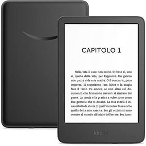 Amazon Kindle (modello 2022) | Il nostro Kindle più leggero e compatto, ora con uno schermo da 6'' ad alta risoluzione (300 ppi) e doppio spazio di archiviazione | Senza pubblicità | Nero