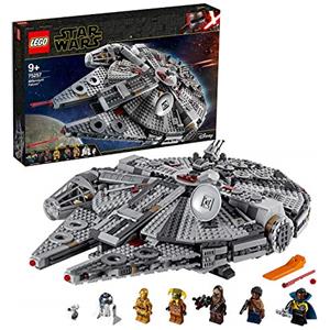 LEGO Star Wars Millennium Falcon, Giochi per Bambini e Bambine da 9 Anni, Modellino da Costruire di Astronave Giocattolo con le Minifigure di Finn, Chewbacca, Lando, Boolio, C-3PO, R2-D2 e D-O 75257