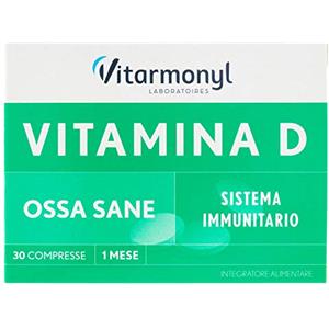 VITARMONYL - VITAMINA D - Integratore a base di vitamina D3 - Per il normale assorbimento di calcio e fosforo - Favorisce ossa normali, funzione muscolare e sistema immunitario - 30 compresse