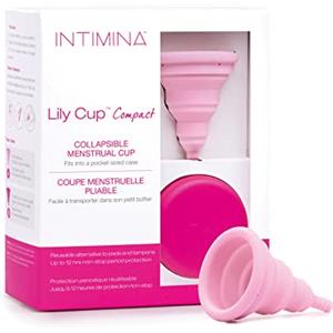 Intimina Lily Cup Compact misura Size A - Piccola Coppetta Mestruale Morbida con Design Compatto Flat-fold, Coppa Mestruale Compatta, Coppette Mestruali