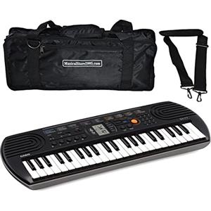 MusicalStore2005 Casio SA-51 Mini Tastiera 32 tasti Moderno Nera con borsa con tracolla per scuola By MusicalStore2005®