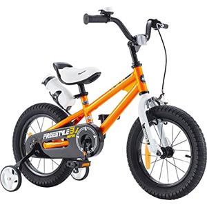 Royal Baby Bicicletas Infantiles niña niño Freestyle BMX Ruedas auxiliares Bicicleta para niños 12 Pulgadas Rojo