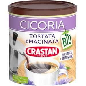 Crastan Cicoria Tostata e Macinata per moka/infusione - 1 Barattolo da 350 gr