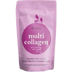 Divique Complesso Premium Polvere di collagene tipo 1, 2, 3, 5, 10 [500g], Peptidi Idrolizzati di Collagene al 100% - 10.000 mg al giorno - Insapore