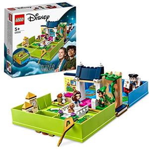 LEGO Disney L'Avventura nel Libro delle Fiabe di Peter Pan e Wendy, Set di Giochi da Viaggio per Bambini dai 5 Anni con Micro Bamboline e Nave Pirata 43220