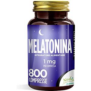 Noebis Pharma Melatonina 800 Compresse - 1 Mg di Melatonina per 1 Compressa - Pura ad Alto Dosaggio - un Aiuto per il Sonno, per Dormire e Riposare Meglio