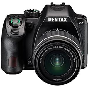 PENTAX KF APS-C kit 18-55 WR,Fotocamera reflex digitale tropicalizzata,Monitor LCD orientabile resistente alla polvere ed alle intemperie,Kit di colore Nero