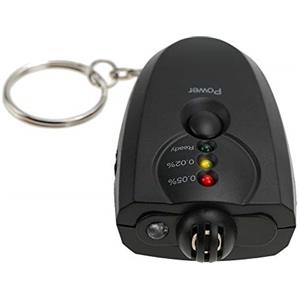 Sonew - Portachiavi con mini etilometro con luce led in 2 colori, torcia LED tascabile