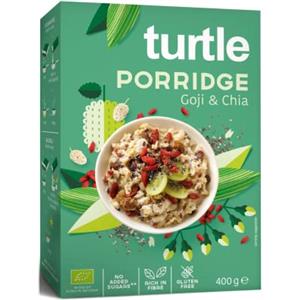 Generico Turtle | Cereali Porridge BIO Senza Glutine | Porridge Bacche Goji, Gelso Bianco, Semi Chia | Cereali Frutti Misti | Colazione Cereali BIO - 400 Gr