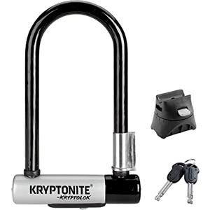KRYPTONITE U-locks, Lucchetto Kryptolok Mini 7 Con Supporto Flexframe Unisex Adulto, Black Silver, Serie 2