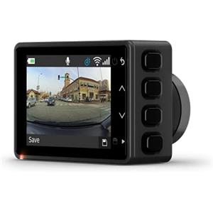 Garmin Dash Cam 47, 1080p angolo 140 gradi, GPS, display LCD, controllo vocale, sorveglia l'auto in sosta, salvataggio in cloud, Nero