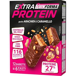 Pesoforma - Extra Protein - Barrette Proteiche al Gusto Cioccolato Bianco e Nero - Pasto Sostitutivo con Vitamine e Minerali - per il Controllo del Peso - Confezione da 12 Barrette - 372G