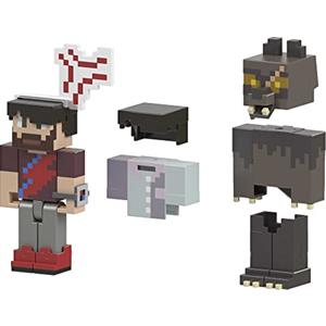 Mattel Minecraft - Pack espansione Rougarou e Vena d'Ira, include 2 personaggi di Camp Enderwood della Serie Creator e tanti accessori, action figures da collezione, giocattolo per bambini, 6+ anni, HNW10
