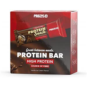Prozis Protein Snack 30 g Gelato alla Vaniglia, Barretta Proteica, Ottima per i tuoi Obiettivi Fitness, Favorisce lo Sviluppo Muscolare, Confezione da 6 Pezzi