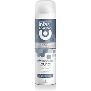 Infasil Deodorante Spray Donna Puro per Pelli Sensibili, Senza Sali di Alluminio e Senza Alcol, Nichel Tested, 150 ml
