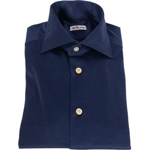 KITON CAMICIA KITON IN COTONE 15 BLU SCURO Uomo