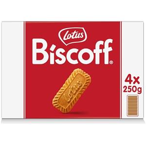 Biscoff Lotus Biscoff | Biscotto Caramellato | Ingredienti di Origine Naturale | Vegano | Senza Coloranti e Additivi | 4x250g | 1 kg