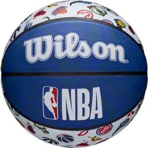 Wilson Pallone da Basket NBA ALL TEAM BSKT, Utilizzo Outdoor, Gomma, Misura 7, Rosso/Bianco/Blu