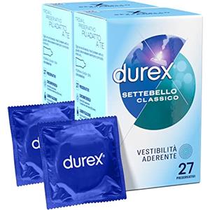 Durex Settebello Classico Preservativi Lubrificati, 48 Pezzi (4x12pz)