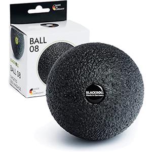 BLACKROLL® BALL 08 Palla medica per auto-massaggio profondo, Pratica pallina massaggio ideale per l'applicazione localizzata, diametro 8 cm, nero