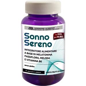 Paladin Pharma Sanavita Sonno Sereno integratore per dormire in caramelle gommose - 30 caramelle - gusto frutti di bosco - Melatonina, Passiflora, Melissa e Vitamina B6