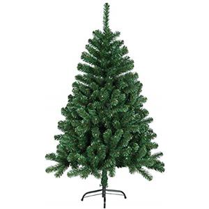 HENGMEI 180cm Albero di Natale Artificiale PVC Decorazione di Natale incl. Supporto in Metallo, Verde