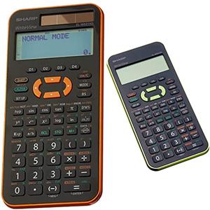 Sharp EL-W531XGYR calcolatrice & ELW531XH-GR Calcolatrice scientifica (display a 4 rige, 335 funzioni, ingresso D.A.L.), verde/nero