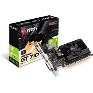 MSI 2GB NVIDIA GeForce GT 710 DDR3 VGA/DVI/HDMI Low Profile PCI-Express Video Card Model GT 710 2GD3H LP