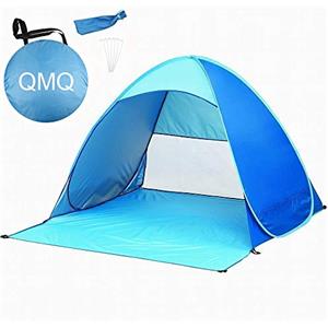 QMQ Tenda pop up di QMQ, da esterno, tenda istantanea portatile per 2 - 3 persone, anti UV, da spiaggia e pesca, 145 x 165 x 110 cm, blu