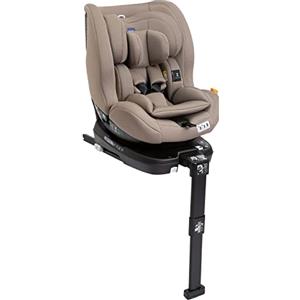 Chicco Seat3Fit i-Size Seggiolino Auto (40-125 cm) ISOFIX Girevole a 360° e Reclinabile, Bambini 0-7 Anni con Cuscino Riduttore, Poggiatesta Regolabile, Protezioni Laterali, Beige